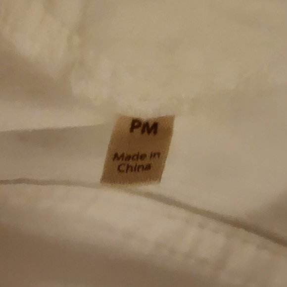 Soft Surroundings Alesia Fleur White Embroidered Straight Jeans Women’s Size PM - Picture 10 of 10